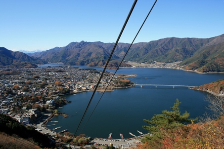 河口湖 カチカチ山ロープウェイより