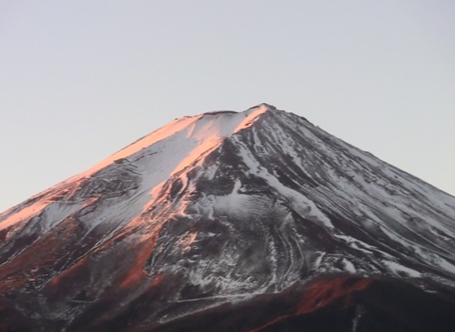 富士山の山肌に鳳凰